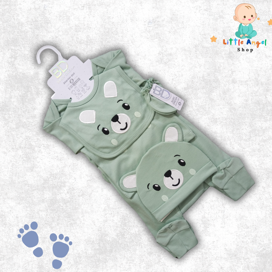 Teddy-Bear Baby-Wear Set