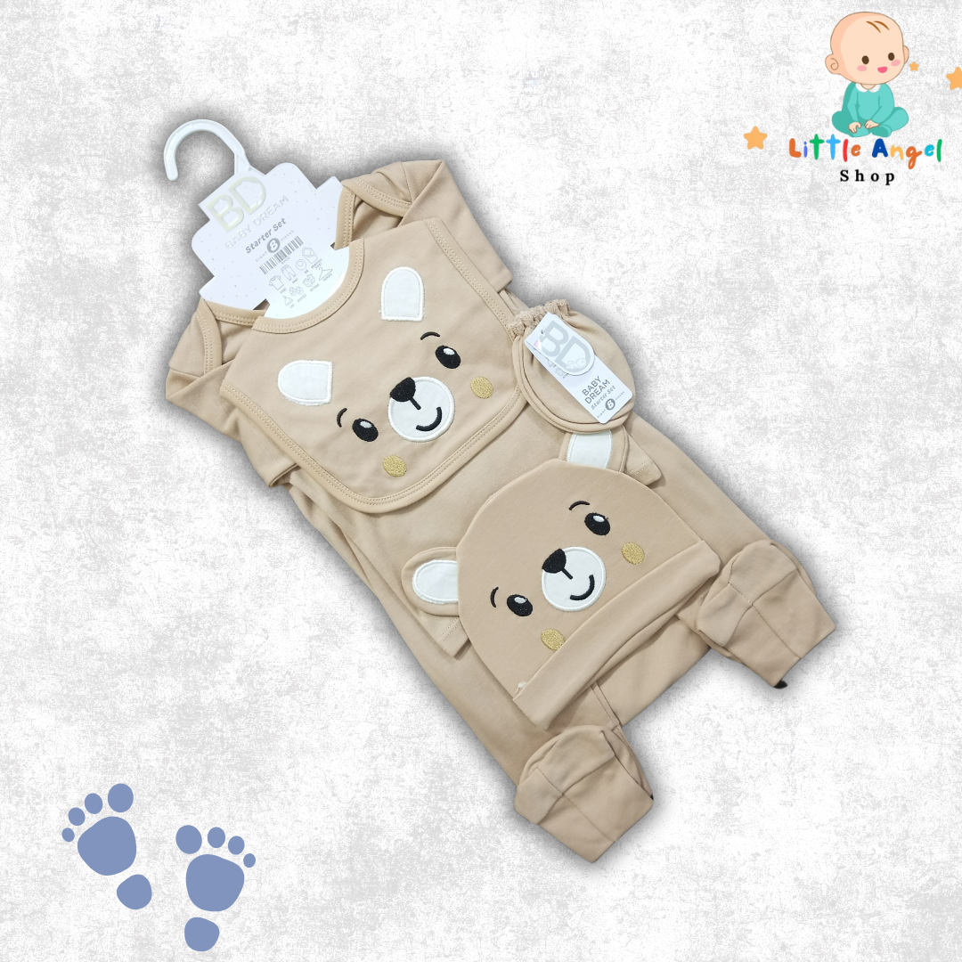 Teddy-Bear Baby-Wear Set