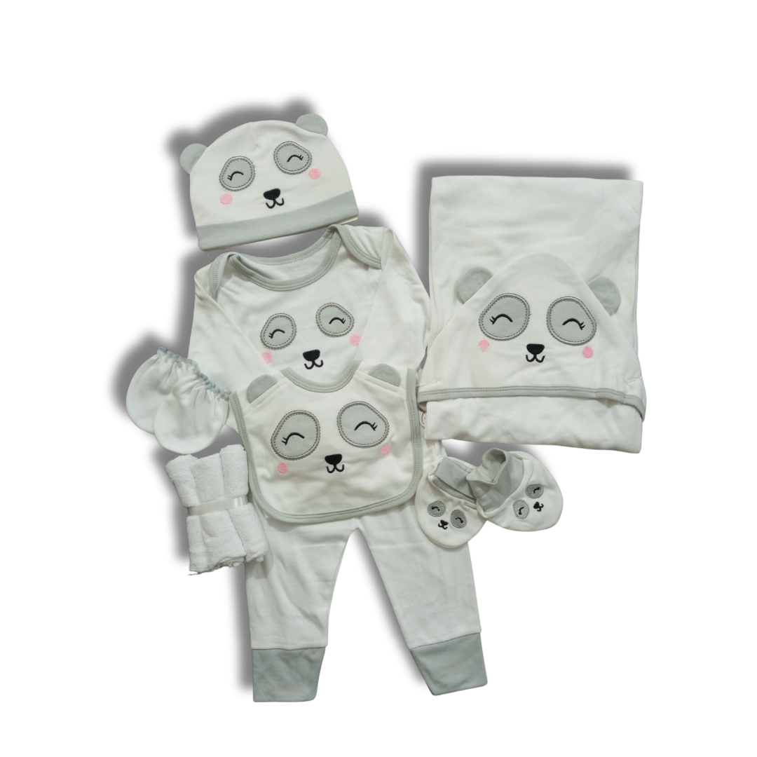 Sleepy Panda Baby Outfit (11-Piece)