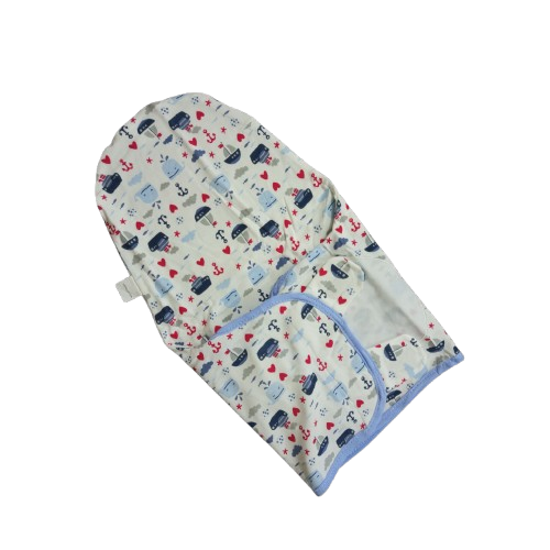 Ship-Heart Baby Swaddle (Blue)