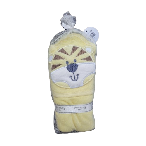 Tiger-Wrapping Baby Bath Towel (Yellow)