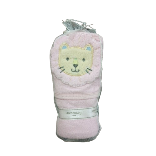 Kitty-Cuddle Baby Towel (Pink)